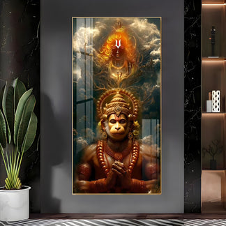Hanuman ji Premium Acrylic Glow Light Frame