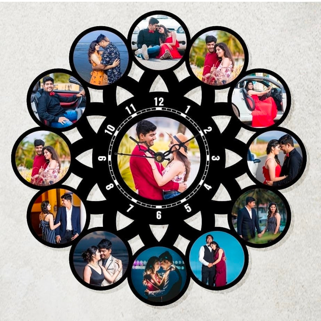Timeless Memories Wooden Clock