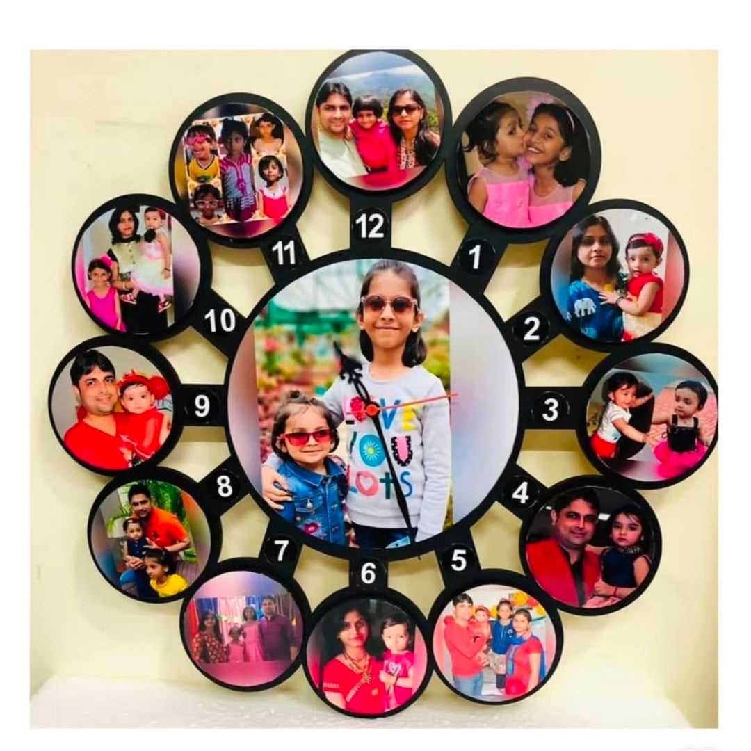 Timeless Memories Wooden Clock