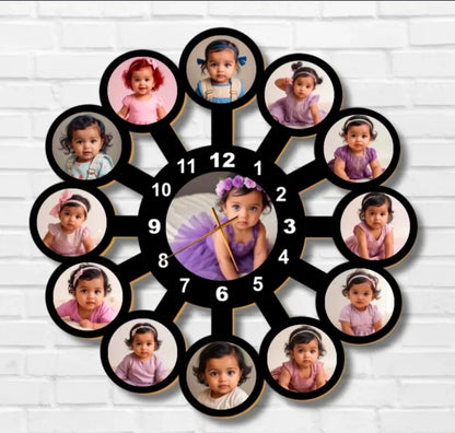 Timeless Memories Wooden Clock