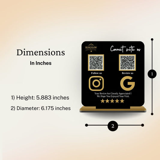 2 QR Black Colour Standee