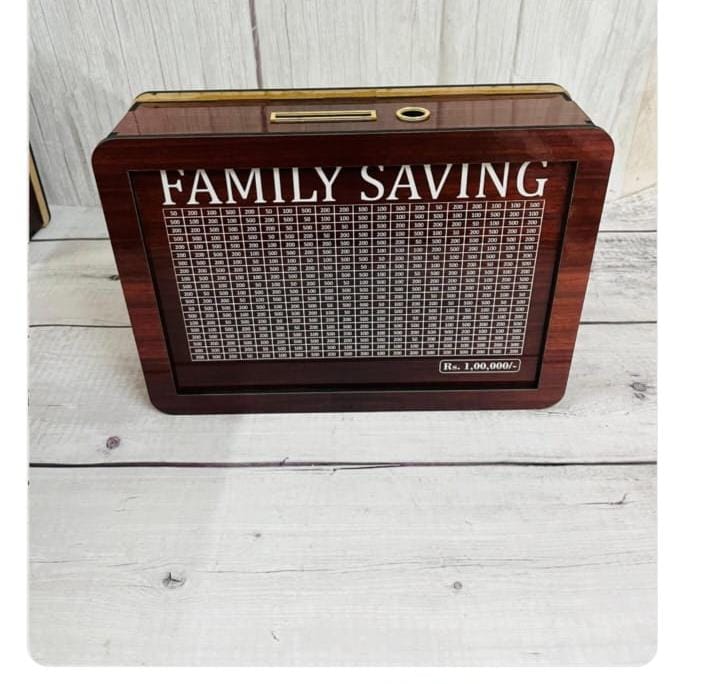 MDF Piggy Bank with Custom Photo and Names