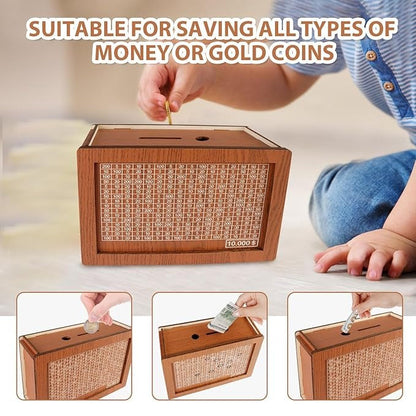 MDF Piggy Bank with Custom Photo and Names