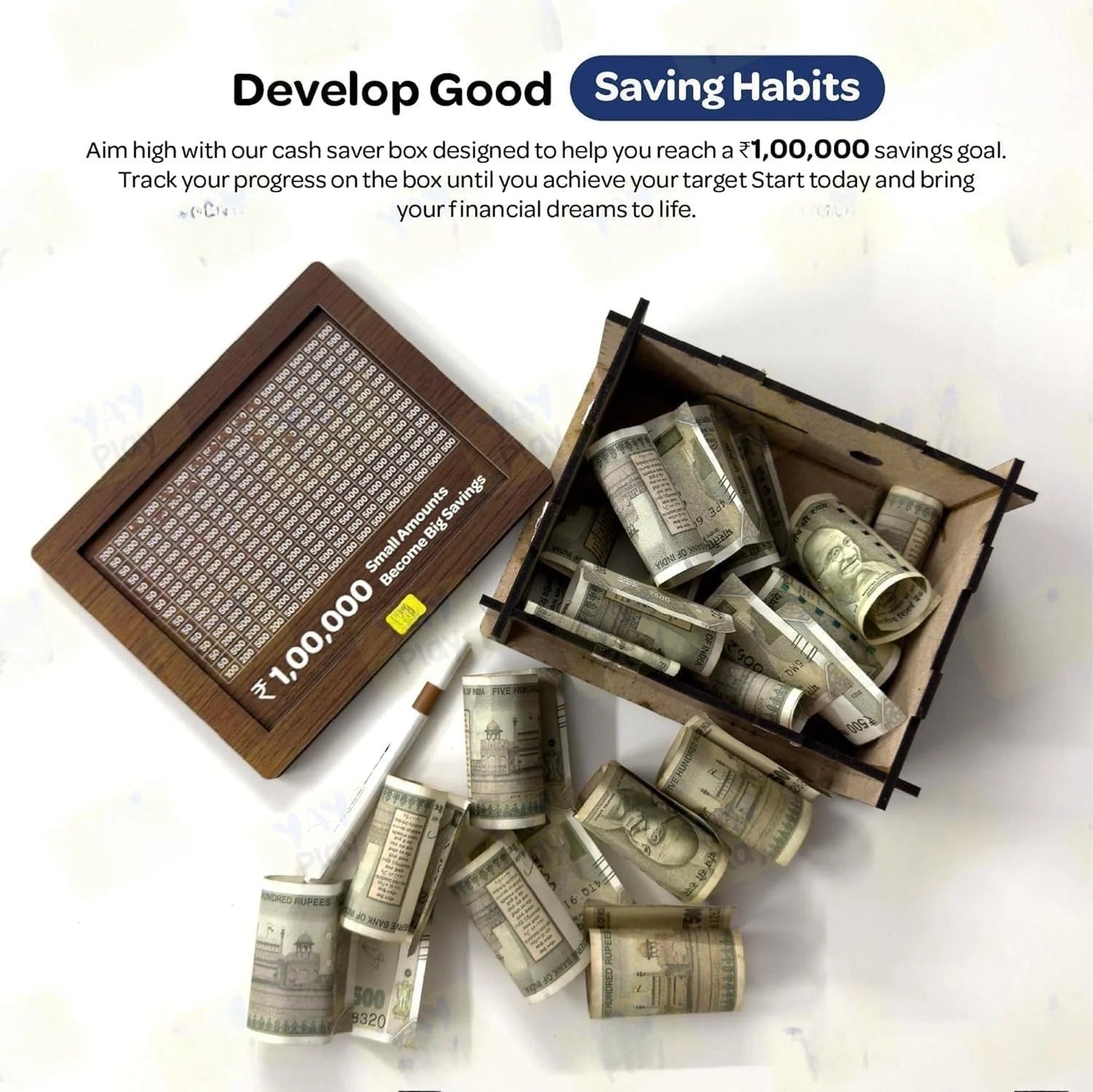 MDF Piggy Bank with Custom Photo and Names