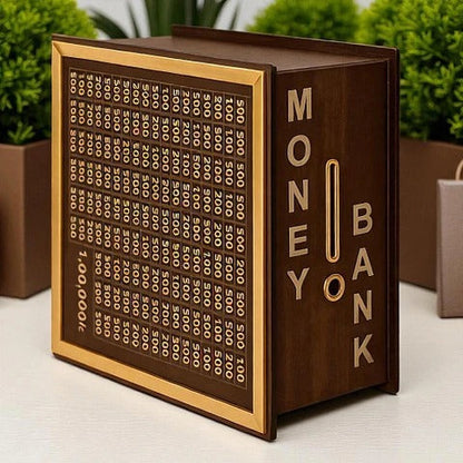 MDF Piggy Bank with Custom Photo and Names
