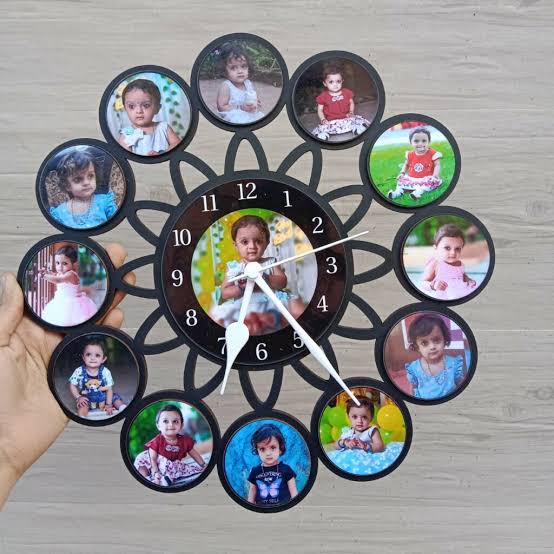 Timeless Memories Wooden Clock