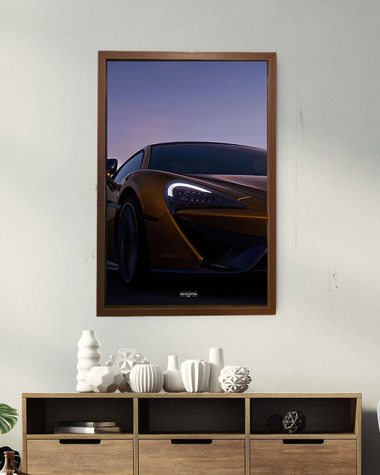 McLaren 570S NEON Poster (white LED) - Essentials Series